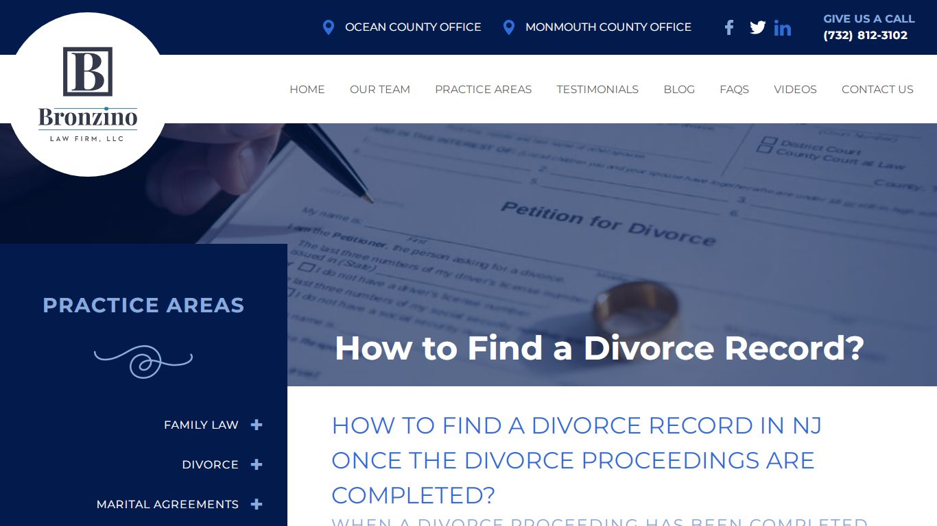How to Find a Divorce Record in NJ once the Divorce is Completed?