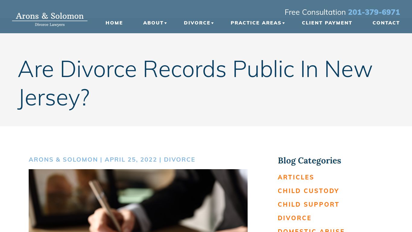 Are Divorce Records Public in New Jersey? - Bergen County, NJ - Arons ...